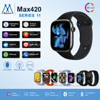 Max420 Series 11 Smart Watch with 7 Straps & Wireless Charger