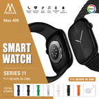 Maixinn Max 406 Series 11 Smart Watch – AMOLED Display, Bluetooth Calling & 7+1 Straps
