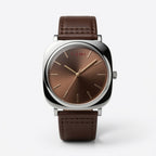 TOMI Brown Dial Classic Watch with Brown Strap