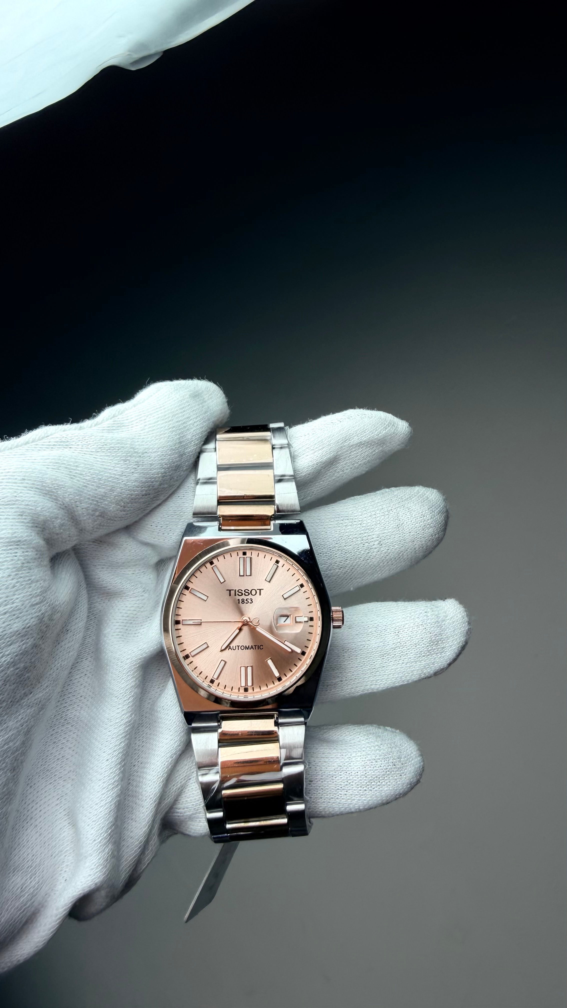 Two-Tone Rose Gold Silver Stainless Steel Men’s Watch – Premium Formal Watch (Automatic)