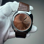 TOMI Brown Dial Classic Watch with Brown Strap