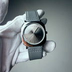 TOMI Silver Grey Classic Watch with Grey Strap
