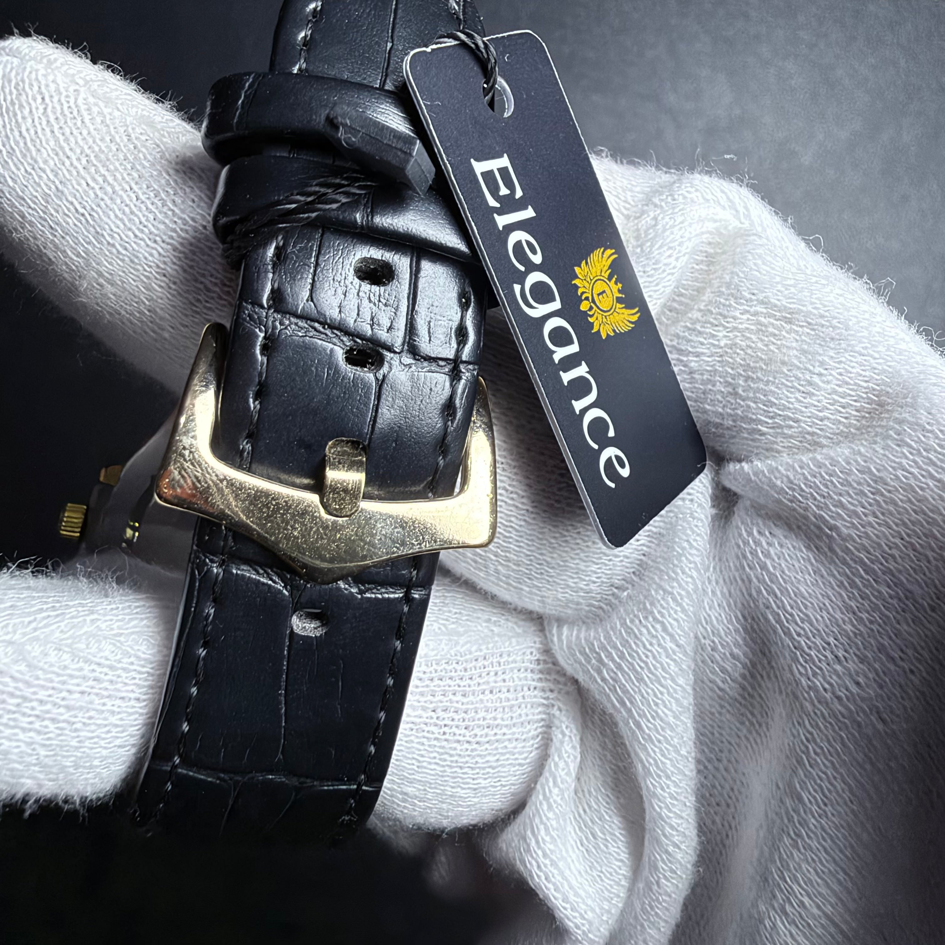 Essential Black Dial Gold & Silver Men's Watch