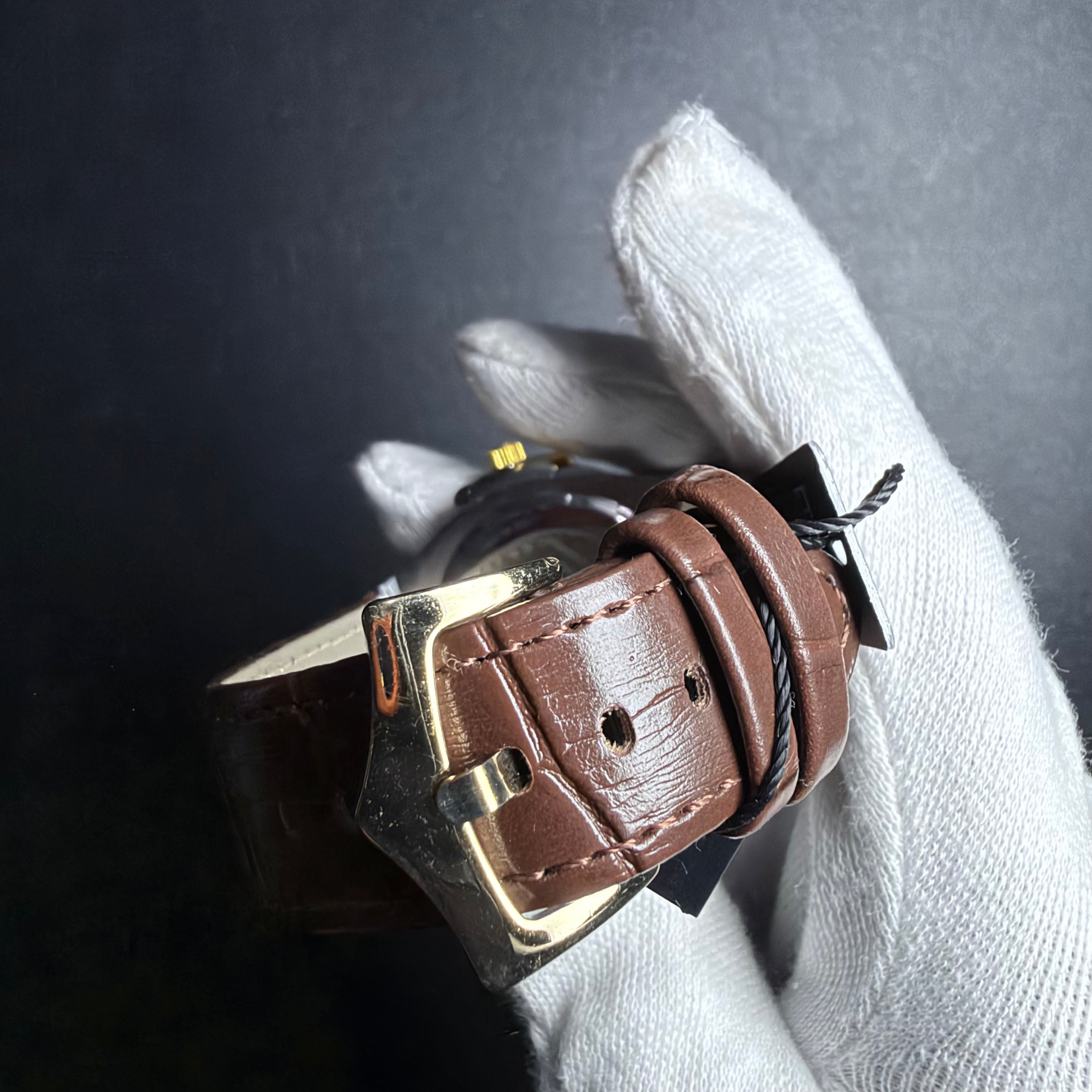 Essential Gold Dial Brown Strap Men's Watch