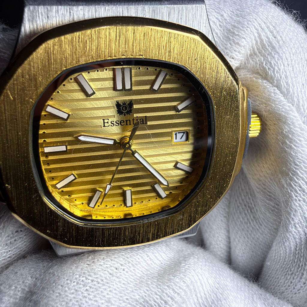 Essential Gold Dial Brown Strap Men's Watch