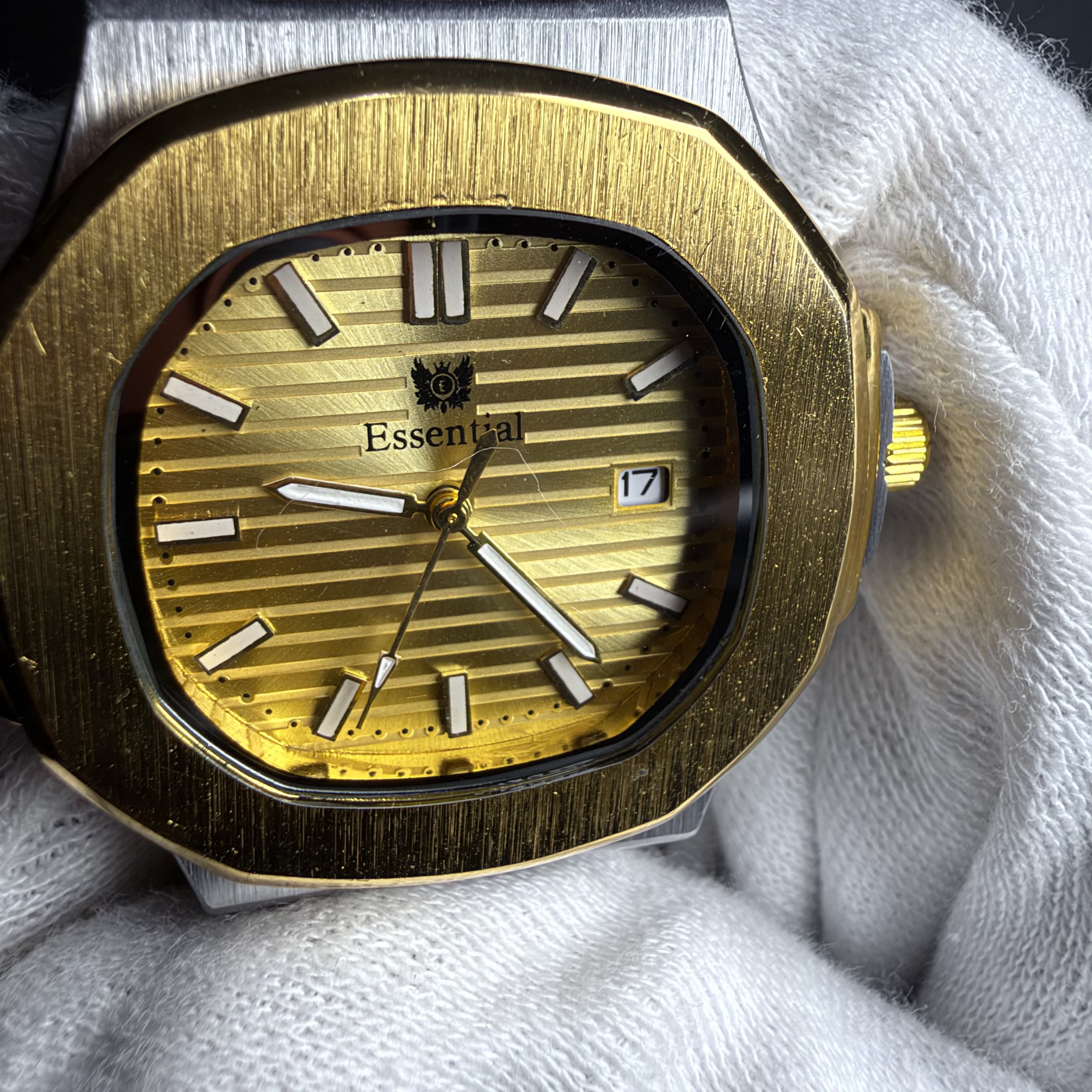 Essential Gold Dial Brown Strap Men's Watch