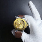 Essential Gold Dial Brown Strap Men's Watch