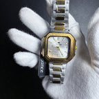 Essential Two-Tone Gold & Silver Square Dial Men's Watch