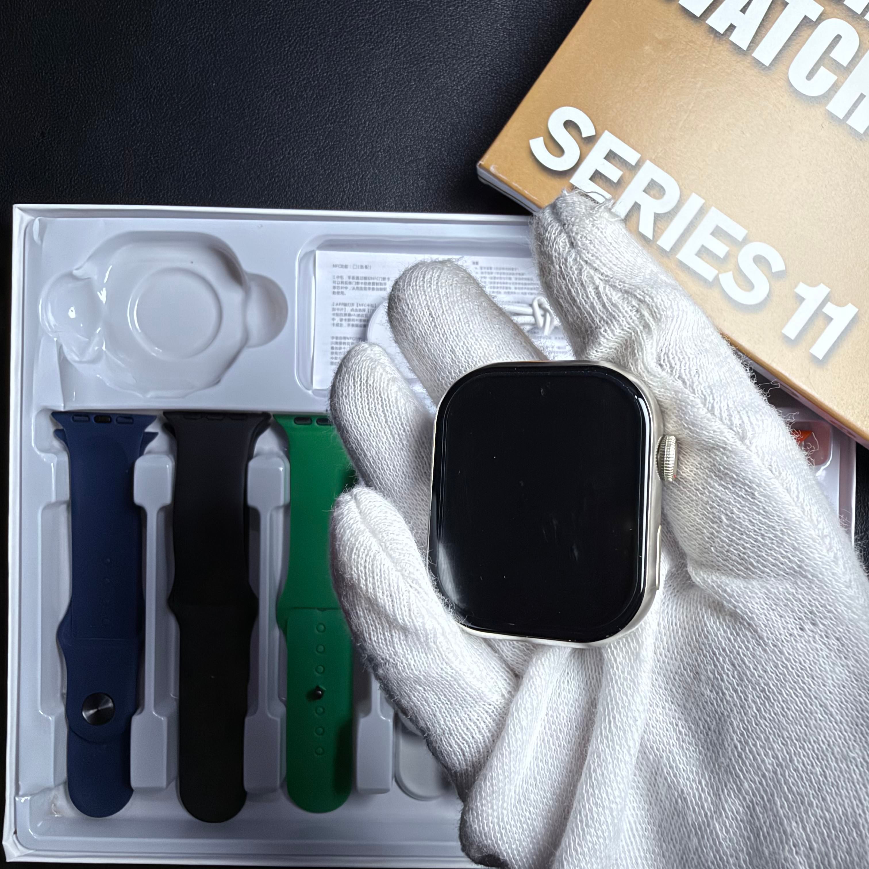 Maixinn Max 406 Series 11 Smart Watch – AMOLED Display, Bluetooth Calling & 7+1 Straps