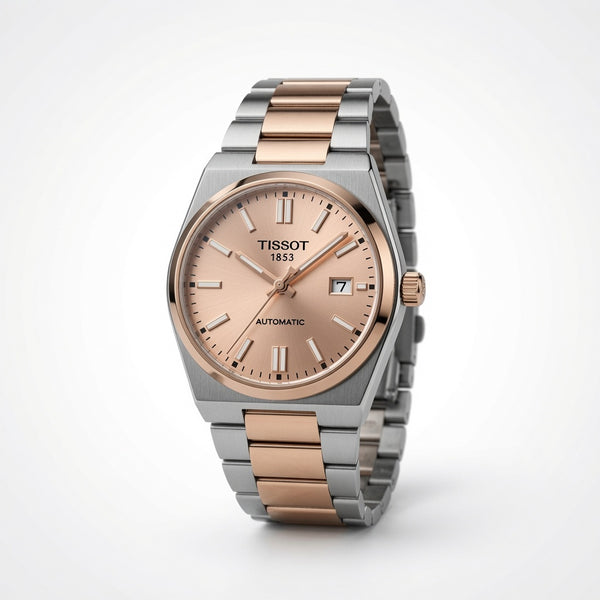Two-Tone Rose Gold Silver Stainless Steel Men’s Watch – Premium Formal Watch (Automatic)