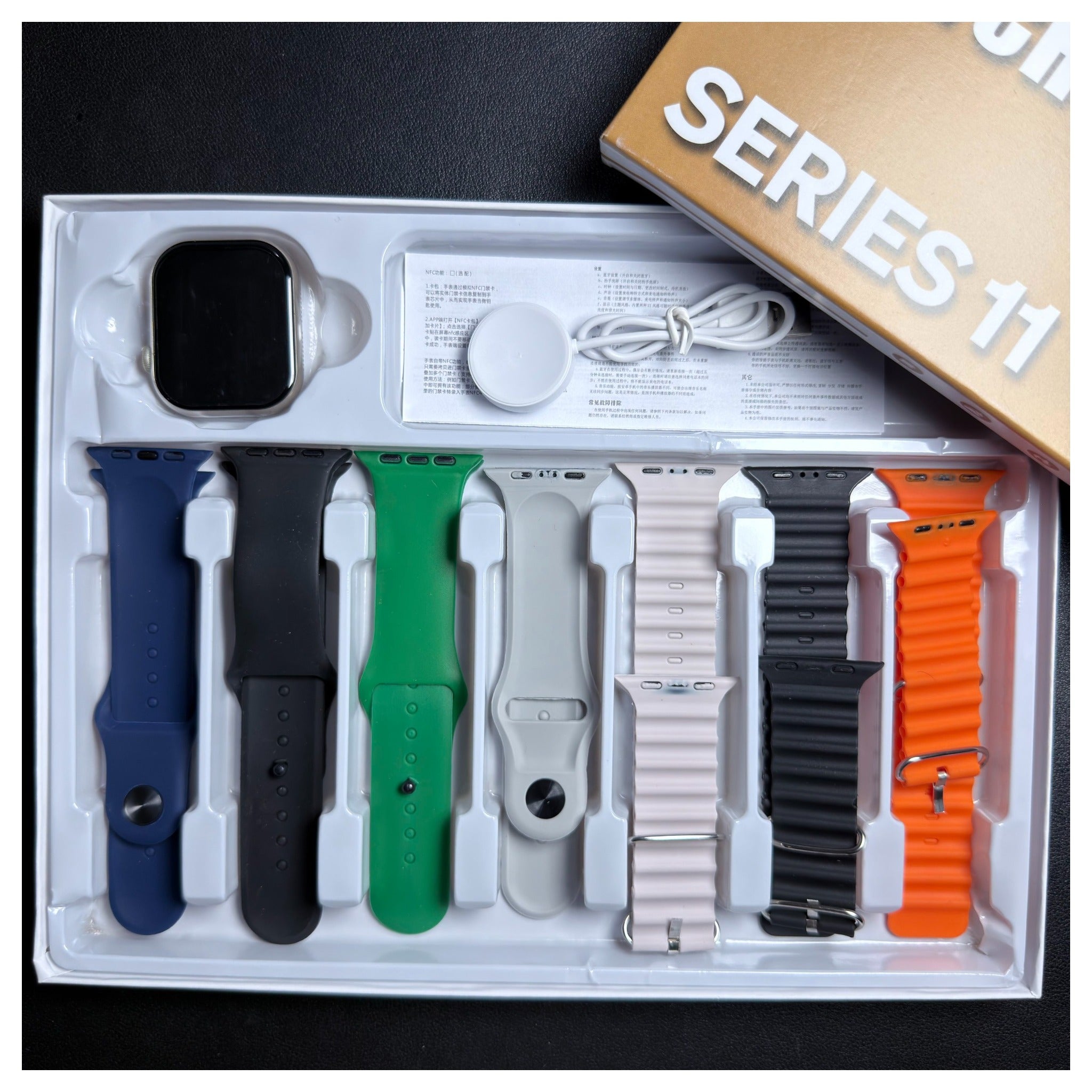 Maixinn Max 406 Series 11 Smart Watch – AMOLED Display, Bluetooth Calling & 7+1 Straps