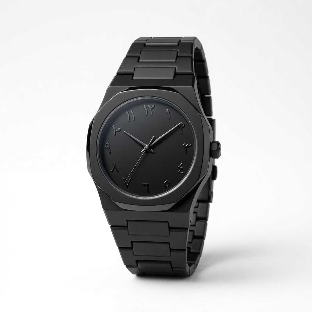 Arabic Aura Black Classic Watch