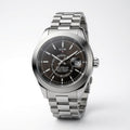 KDW Black Dial Stainless Steel Men’s Watch – Premium Silver Bracelet Watch
