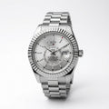 KDW Silver Stainless Steel Luxury Men’s Watch